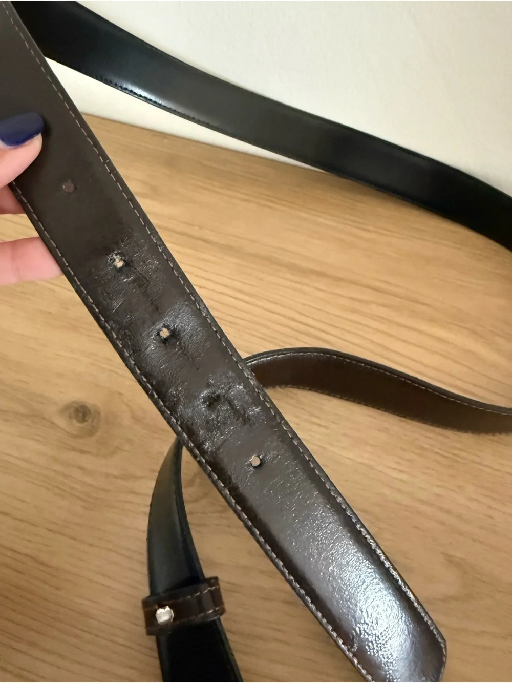 Montblanc Men's Leather Reversible Two-Tone Belt Black/Espresso Brown 30mm